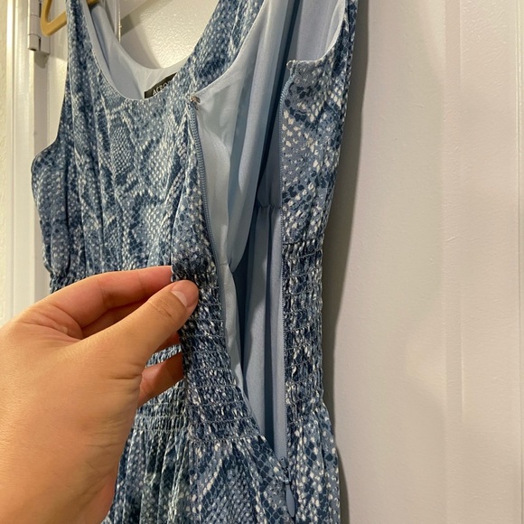 Acrobat - Blue Python Print Sleeveless Midi Dress - M - Picture 8 of 10